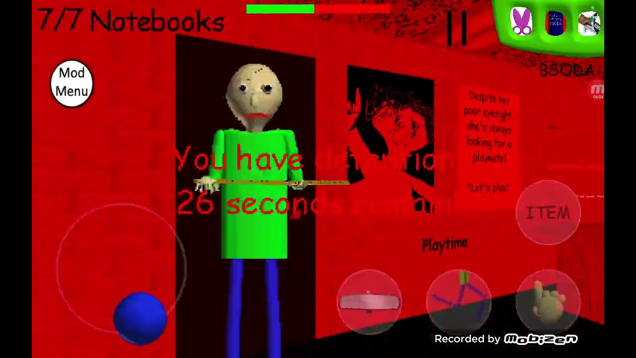 Baldi's basics mod menu android - wrong answer
