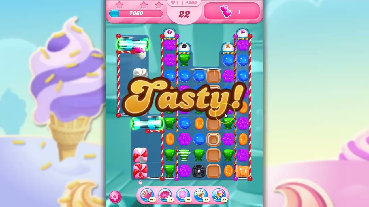 Candy Crush Level 4669 Talkthrough, 28 Moves 0 Boosters