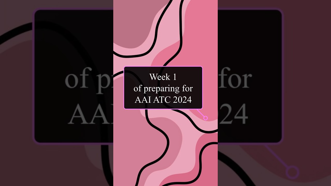 Week 1 of preparing for AAI ATC 2024 #shorts #trending #atc #study #exam #aaijuniorexecutive