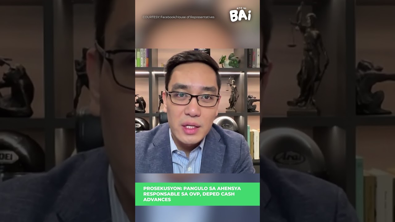 Prosekusyon: Pangulo sa Ahensya Responsable sa OVP, DepEd Cash Advances