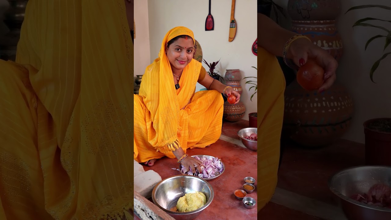 Desi Rasedaar Sabzi #shorts #traditionalrecipe #food #cooking #villagecooking