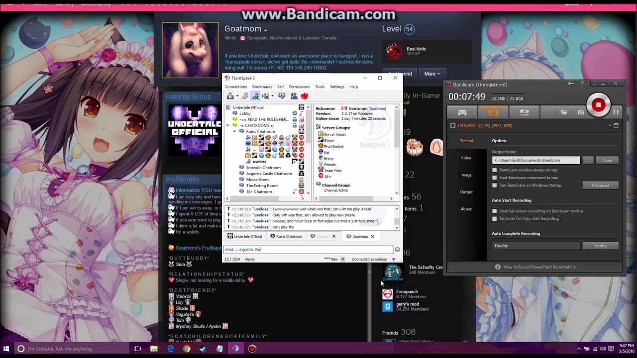 Gamer girl burping on her mic