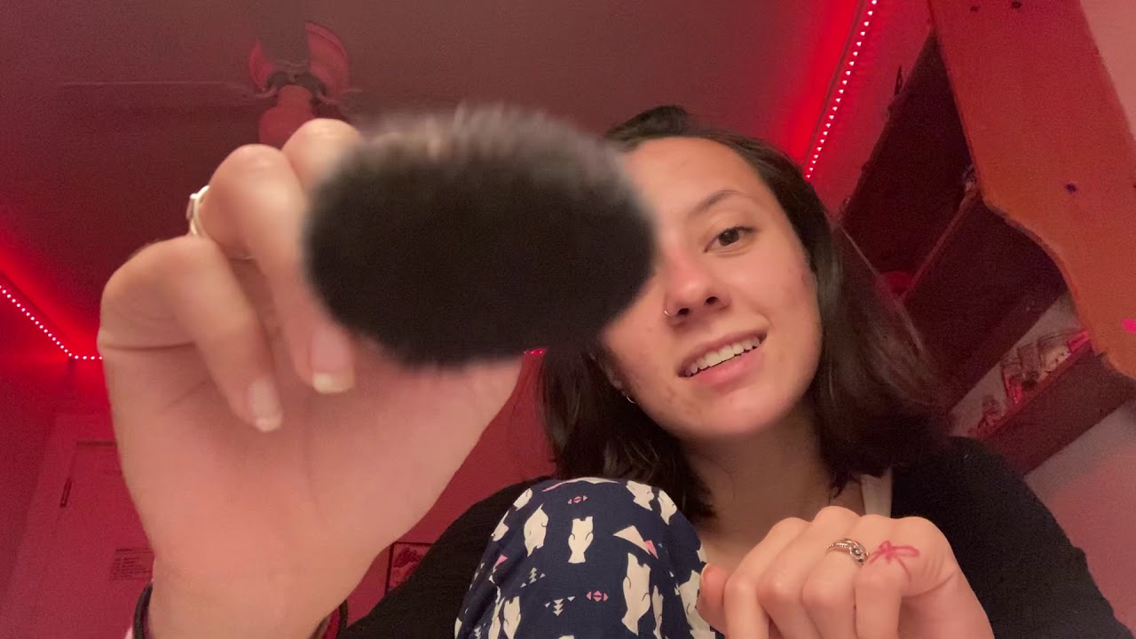 Slow face brushing (shwoop sounds, stipple, and brush sounds)