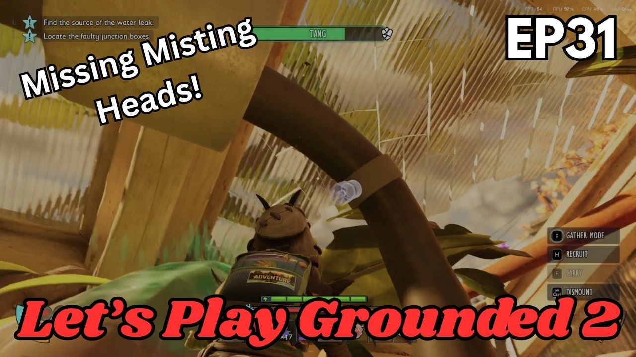 Fixing the misting heads in the greenhouse! | Raptor X | Let's Play Grounded 2 EP31