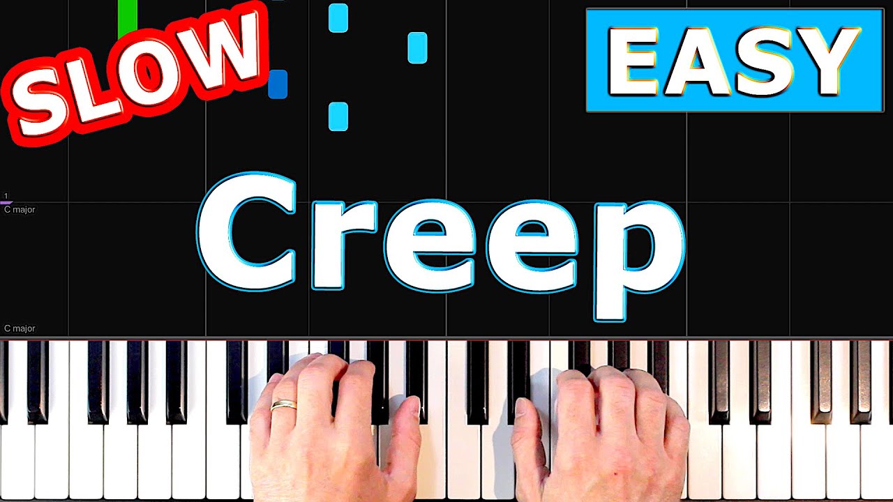 Radiohead - Creep - SLOW Piano Tutorial