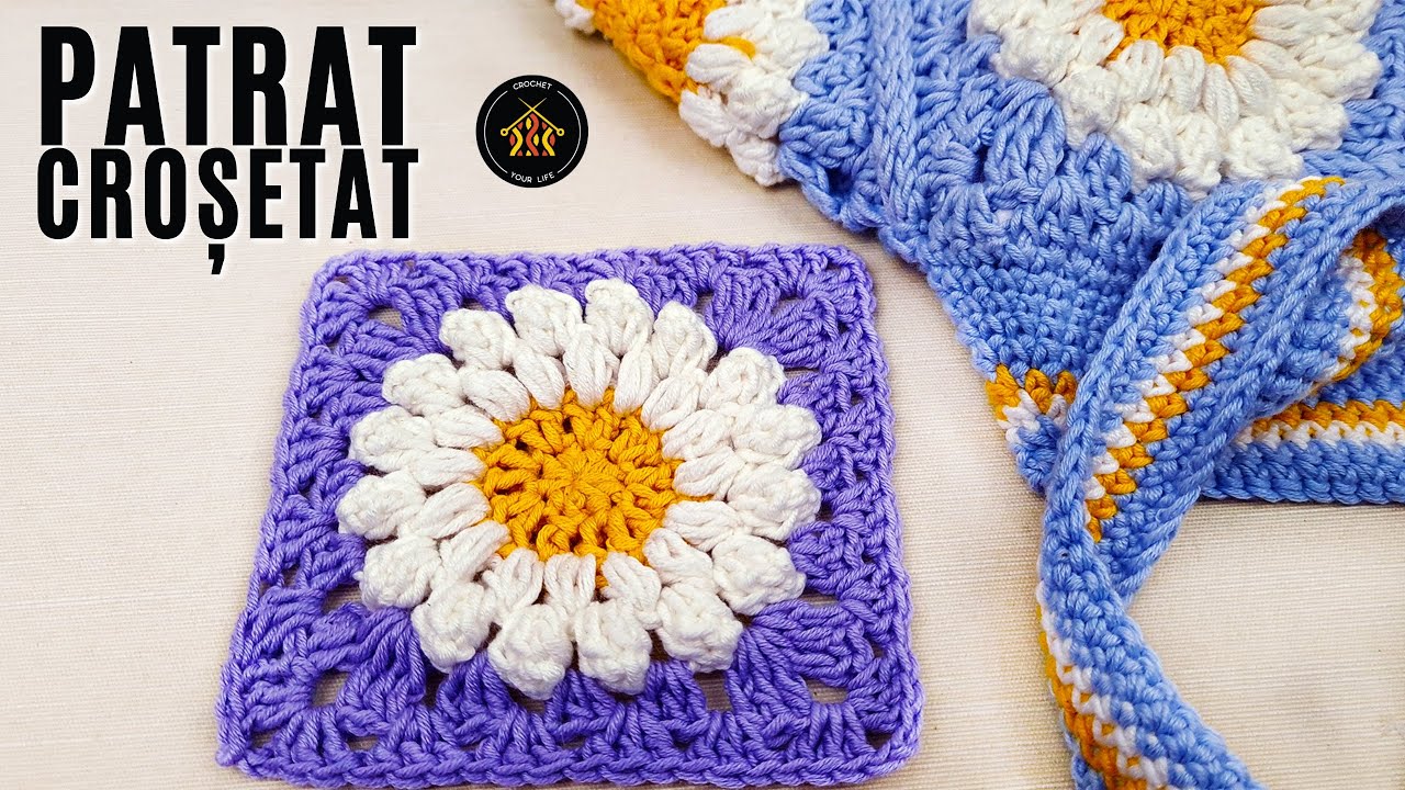 Cum crosetam patratul bunicii - potrivit pentru genti, paturi si multe alte proiecte