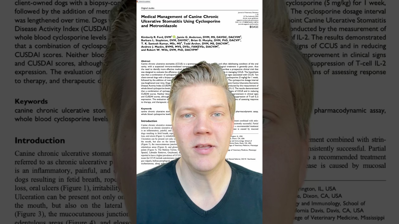 Treatment of Canine Chronic Ulcerative Stomatitis