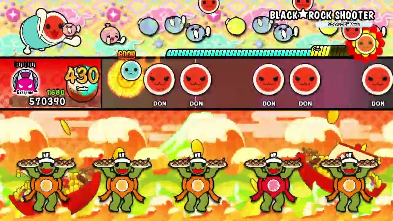 [Taiko no Tatsujin] Black★Rock Shooter Oni Full Combo