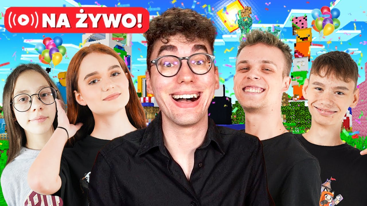 CZEKALIŚCIE CAŁY ROK! URODZINOWY LIVE z CAŁYMI KIDOWICAMI w Minecraft!