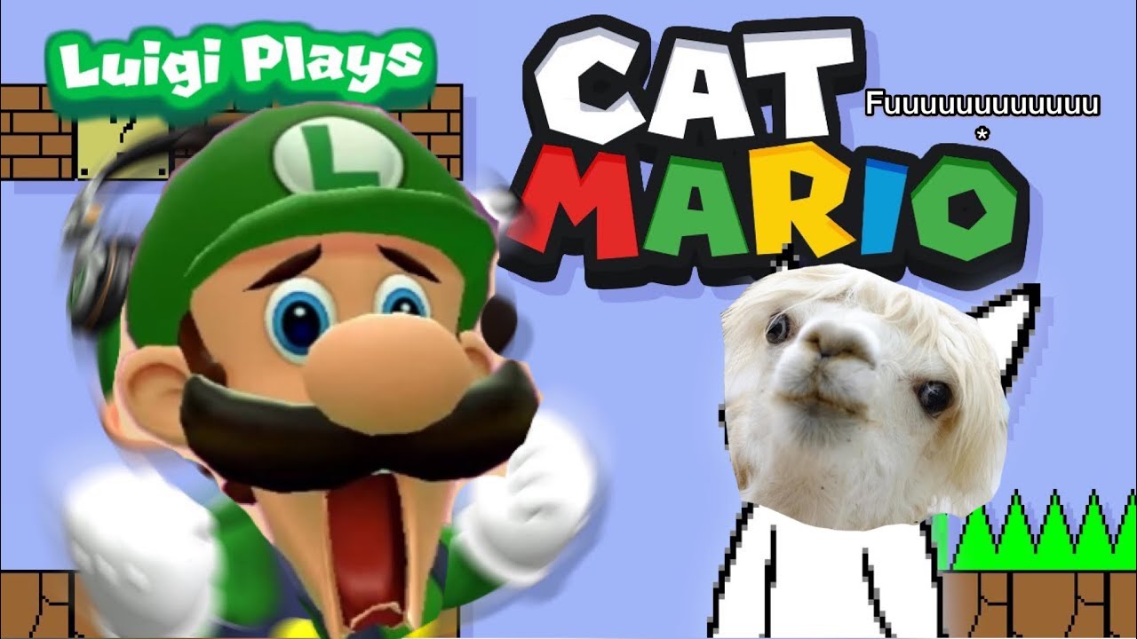 Luigi Plays: CAT MARIOOO but it’s only memes + fails!
