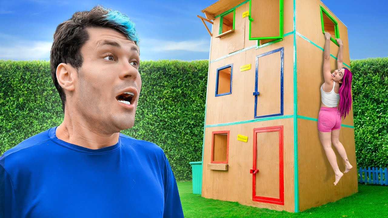 FIZEMOS uma CASA de 2 ANDARES de PAPELÃO!