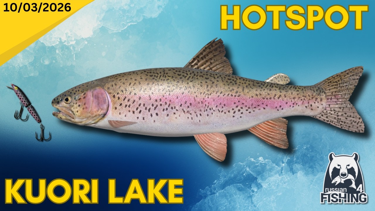 Kuori Lake active trout hotspot - Russian Fishing 4