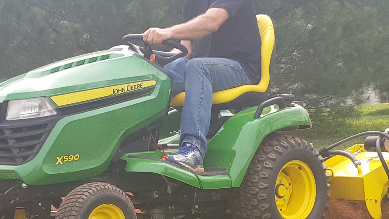 John Deere X590 and 42