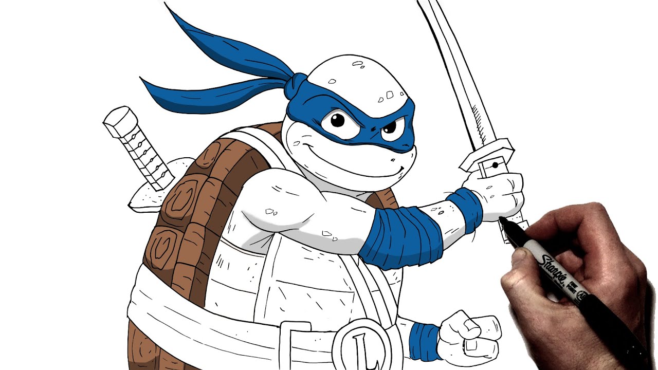 How To Draw Leonardo | Step By Step | TMNT Mutant Mayhem