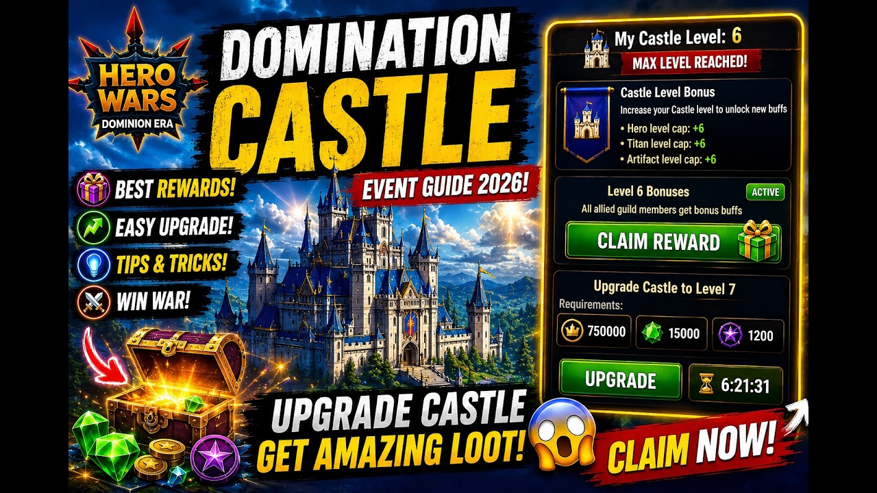 Hero Wars Domination Castle Event Guide 2026 | Best Rewards & Gameplay👀