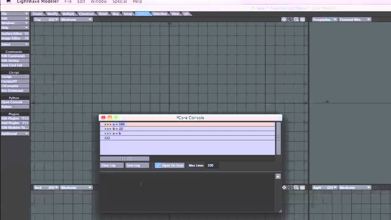 Lightwave 11 Python in Modeler test