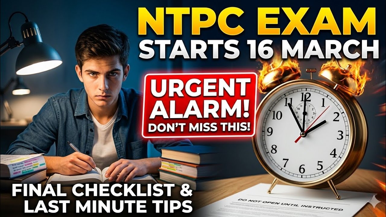 NTPC EXAM STARTS FROM 16th March | Imp tips for NTPC exam.