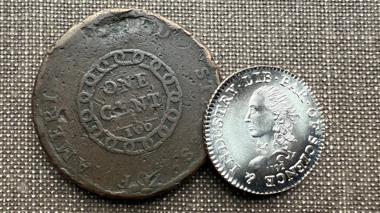 The 1st U.S. Coin: a Controversy! Half Disme v. Chain Cent #coincollecting #ushistory #numismatics
