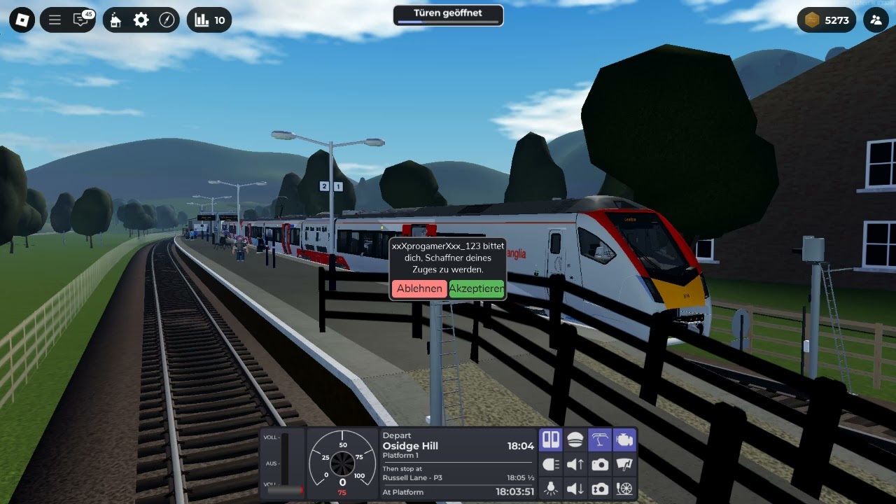 Roblox : British Railway Station Ashdean - Leaton Datum : 17.04.2025 Teil 1