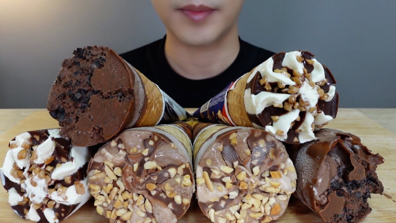 아이스크림 먹기 월드콘, 구구콘, 허쉬 초코 앤 쿠키 먹방 Ice Cream ASMR MUKBANG