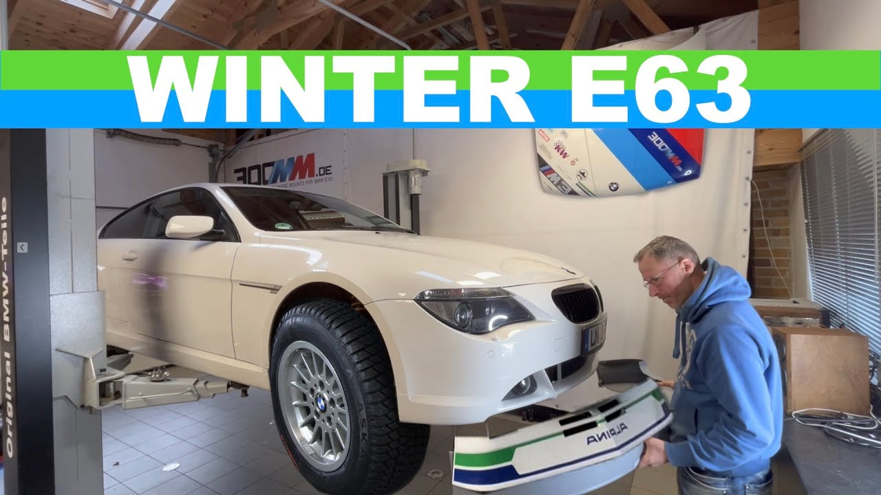 Umbau auf Winterbetrieb - BMW E63 650i mit ALPINA  Schneepflug