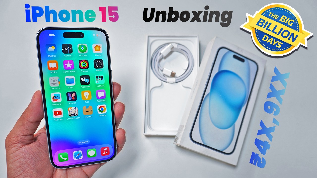Unboxing iPhone 15 from Flipkart Big Billion Day Sale 🔥 The Phone Everyone’s Talking About! 📱💥