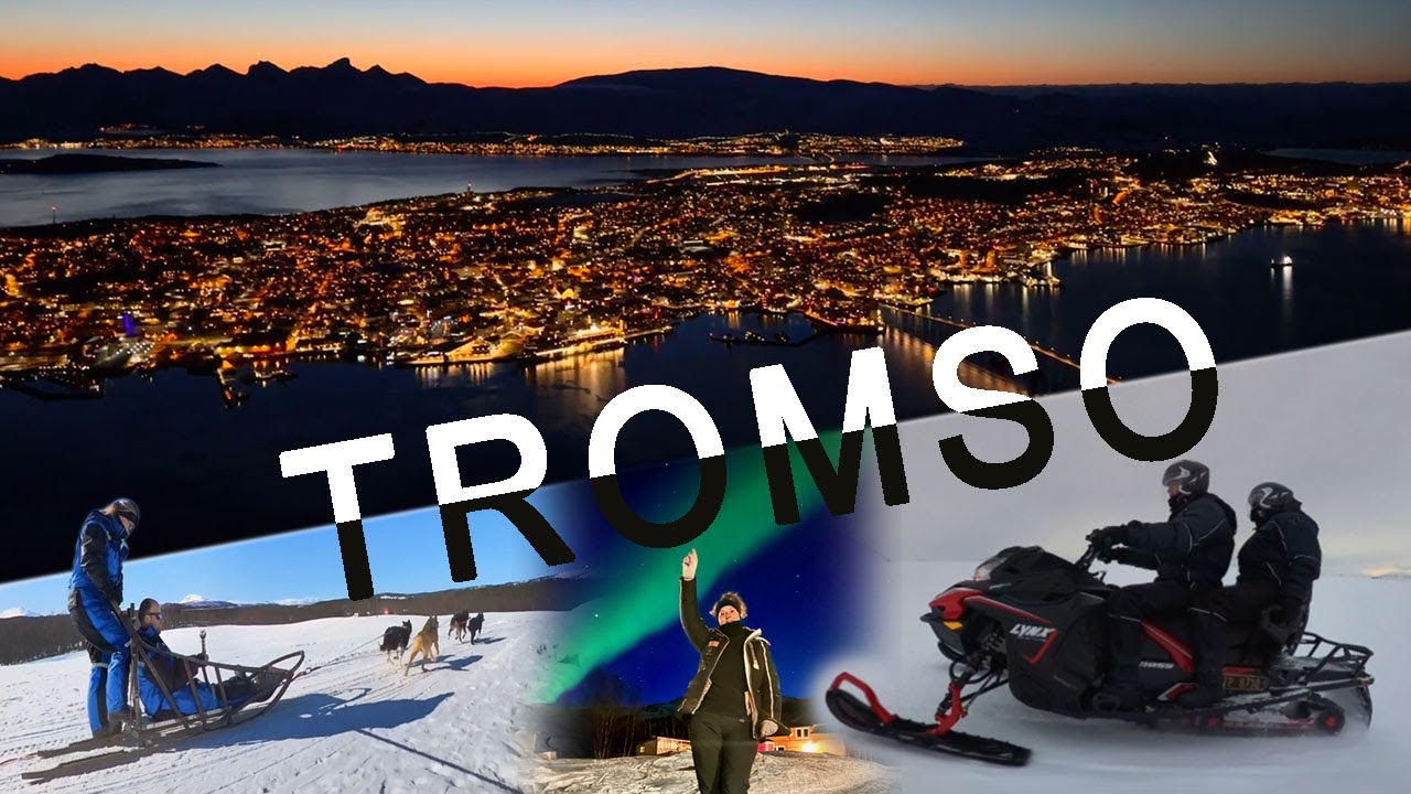 Tromso Norway, Fjellheisen,  Aurora Wonderland,  Snowmobile, Aurora Borealis,  Husky sledding.
