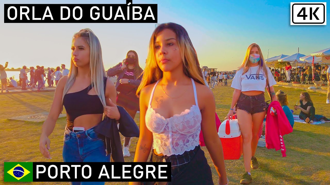 Орла-ду-Гуаиба, субботний полдень 🇧🇷 Порту-Алегри, Южная Бразилия | 【4K】 2021