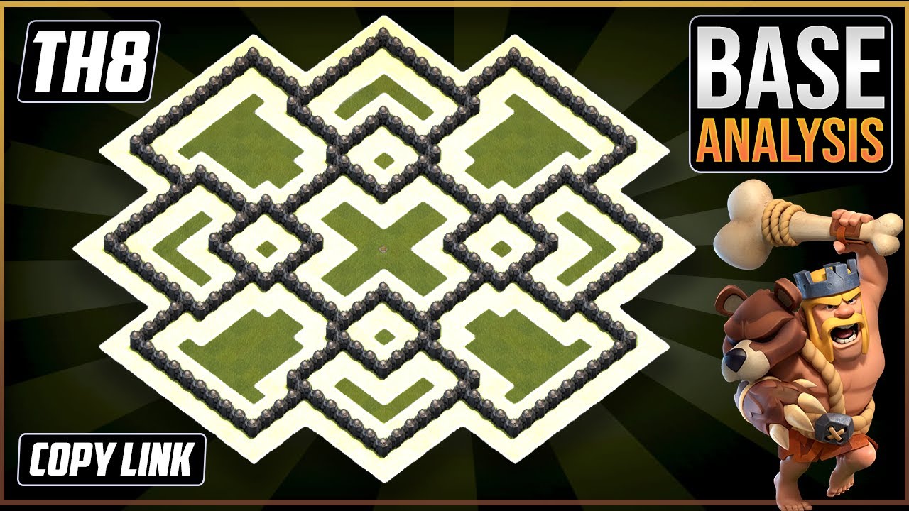 The BEST TH8 HYBRID/TROPHY[defense] Base 2021!! Town Hall 8 Hybrid Base Design - Clash of Clans
