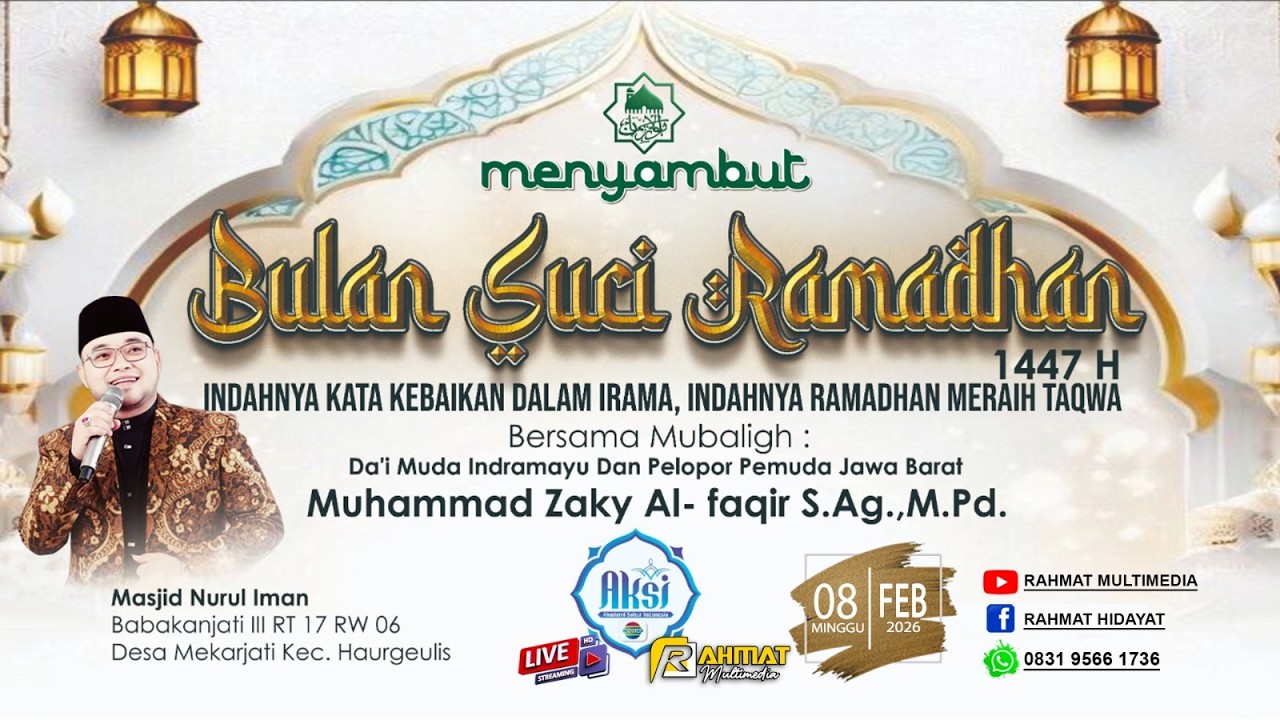 🔴[LIVE] PENGAJIAN UMUM || BERSAMA KANG ZAKY || MASJID NURUL IMAN | DS MEKARJATI - HGL || 08 FEB 2026