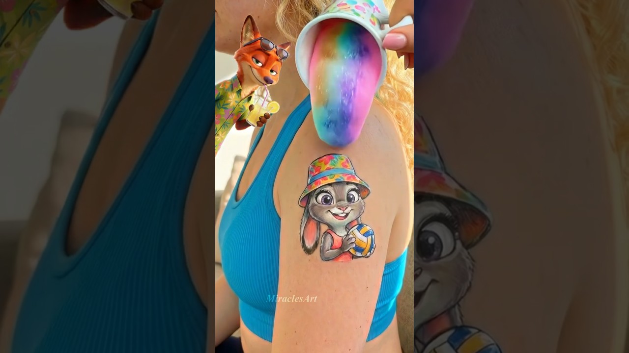 Judy&rsquo;s Beach Party? 🐰☀️ Zootopia 2 Art! 🌈🎨