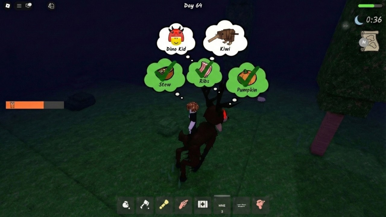 Surviving SOLO in 99 Nights in The Forest ROBLOX New Update