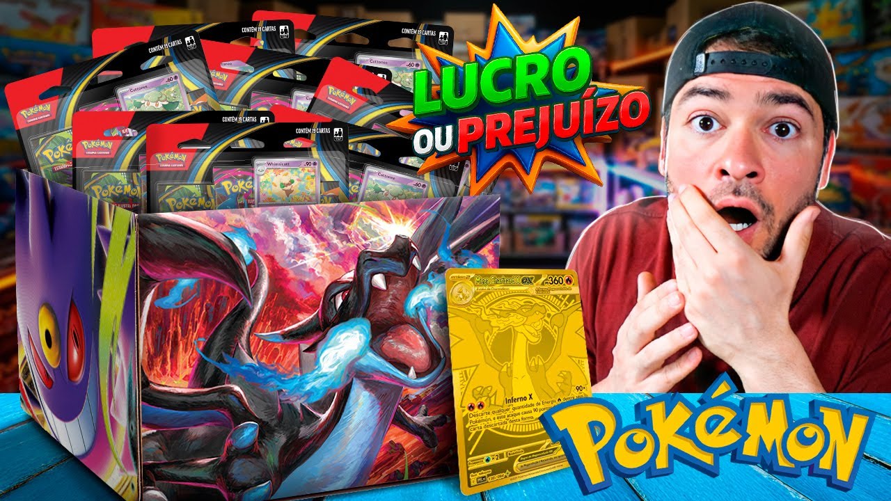 LUCRO OU PREJU&Iacute;ZO em BLISTER de Carta Pok&eacute;mon Fogo Fantasmag&oacute;rico