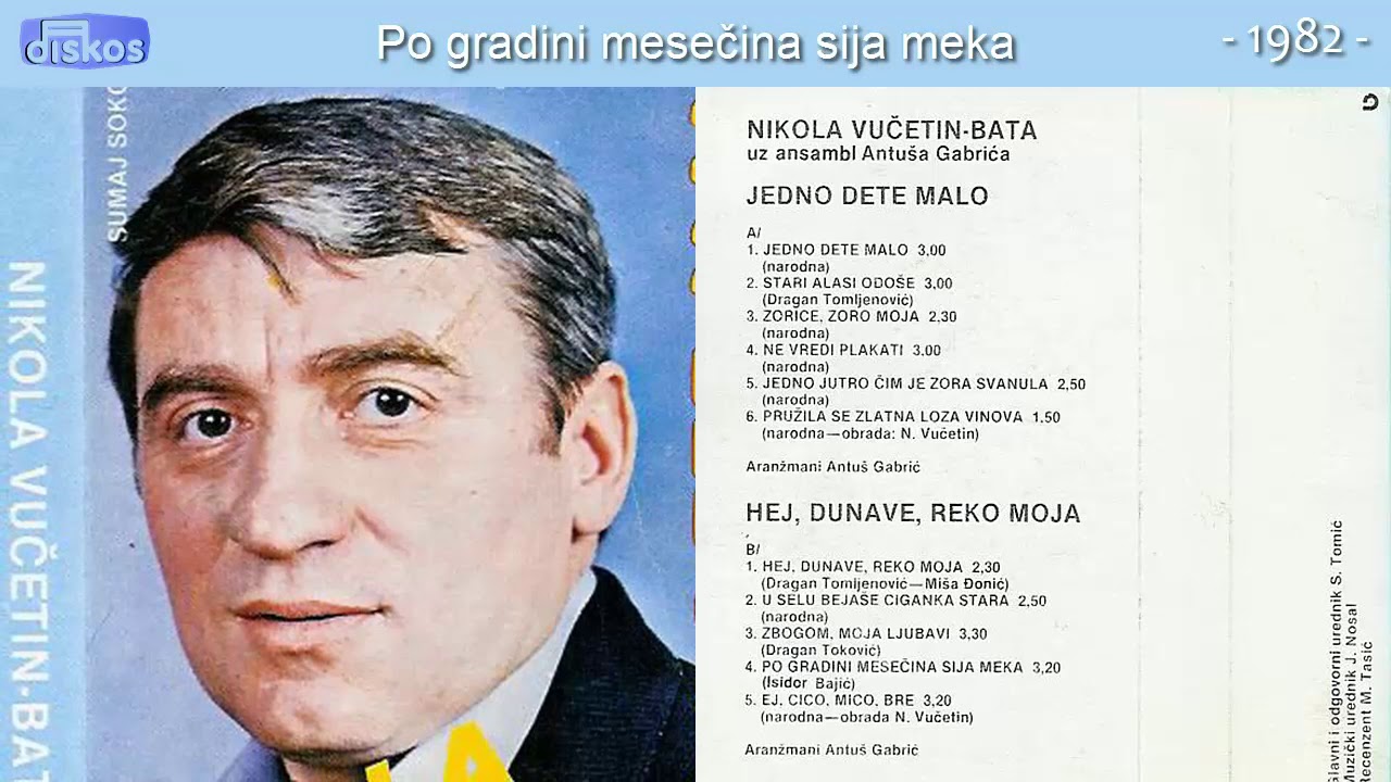 Nikola Vucetin Bata - Po gradini mesecina sija meka - (Audio 1982)