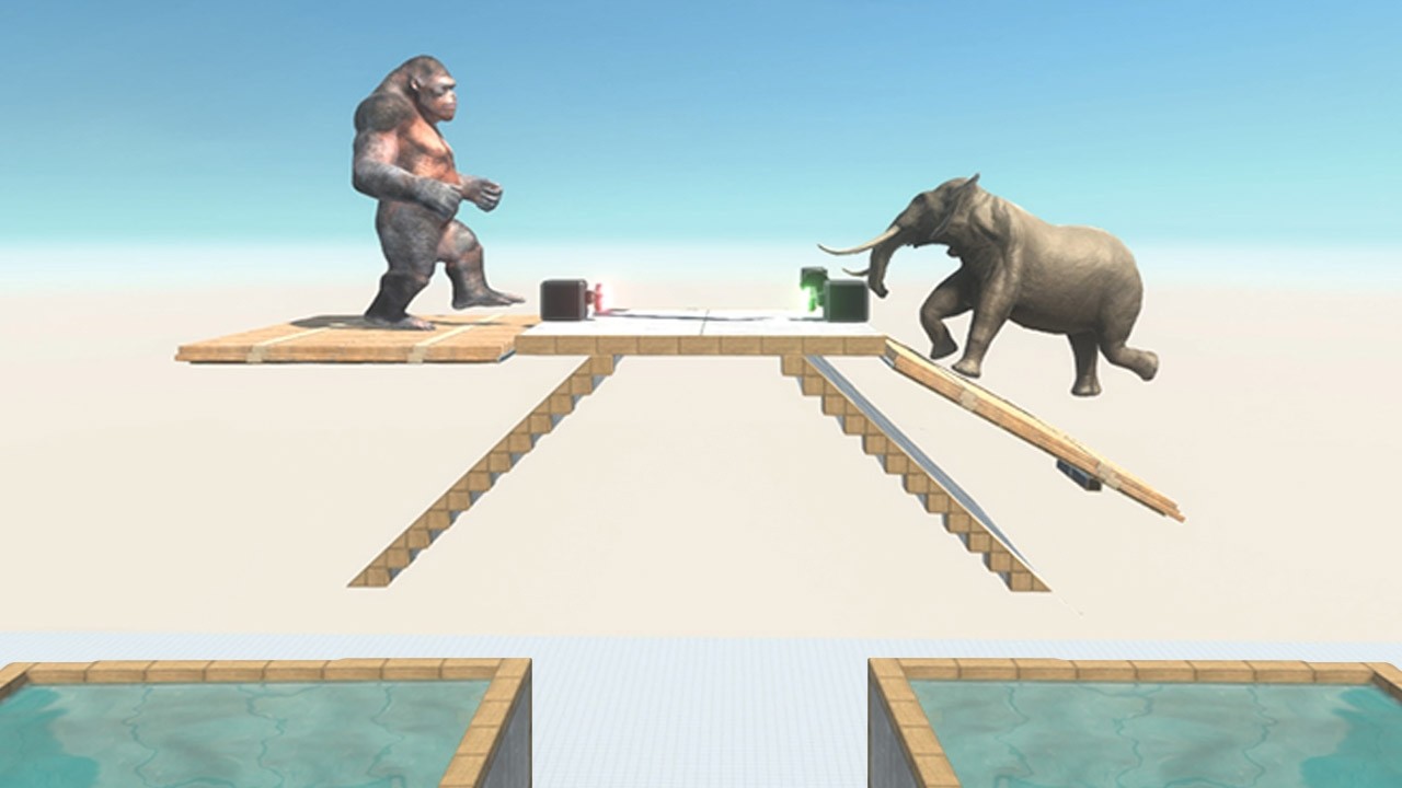 Attack Test Between Mutant Primates and Animals