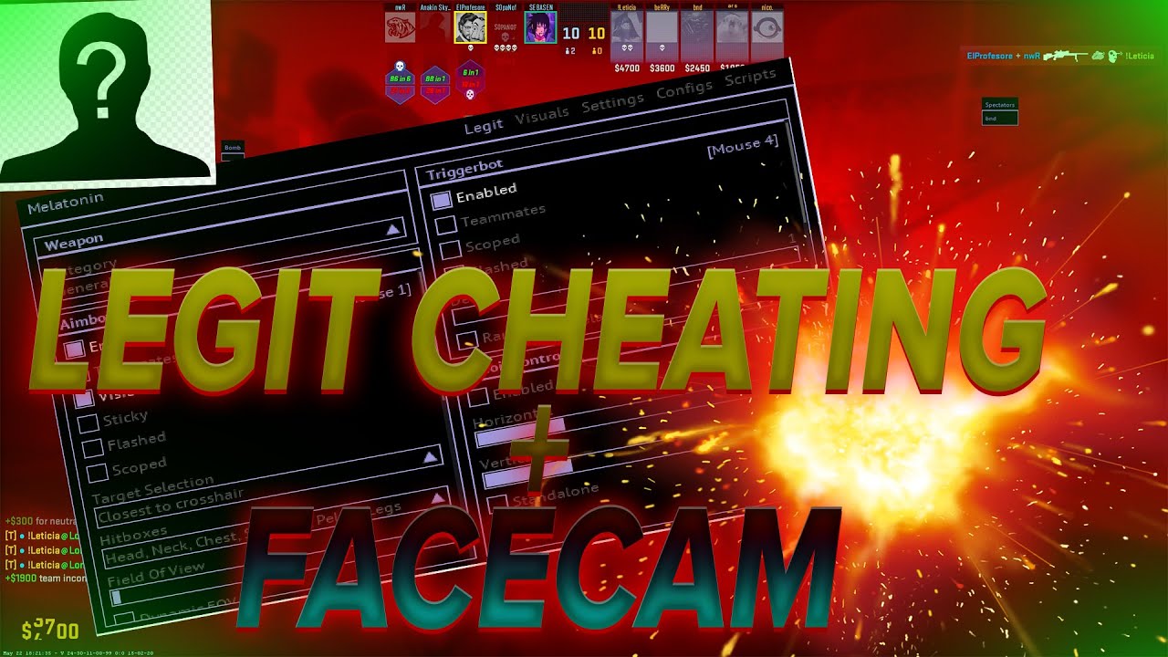 Legit Cheating Gameplay + Facecam ft.  melatonin.win