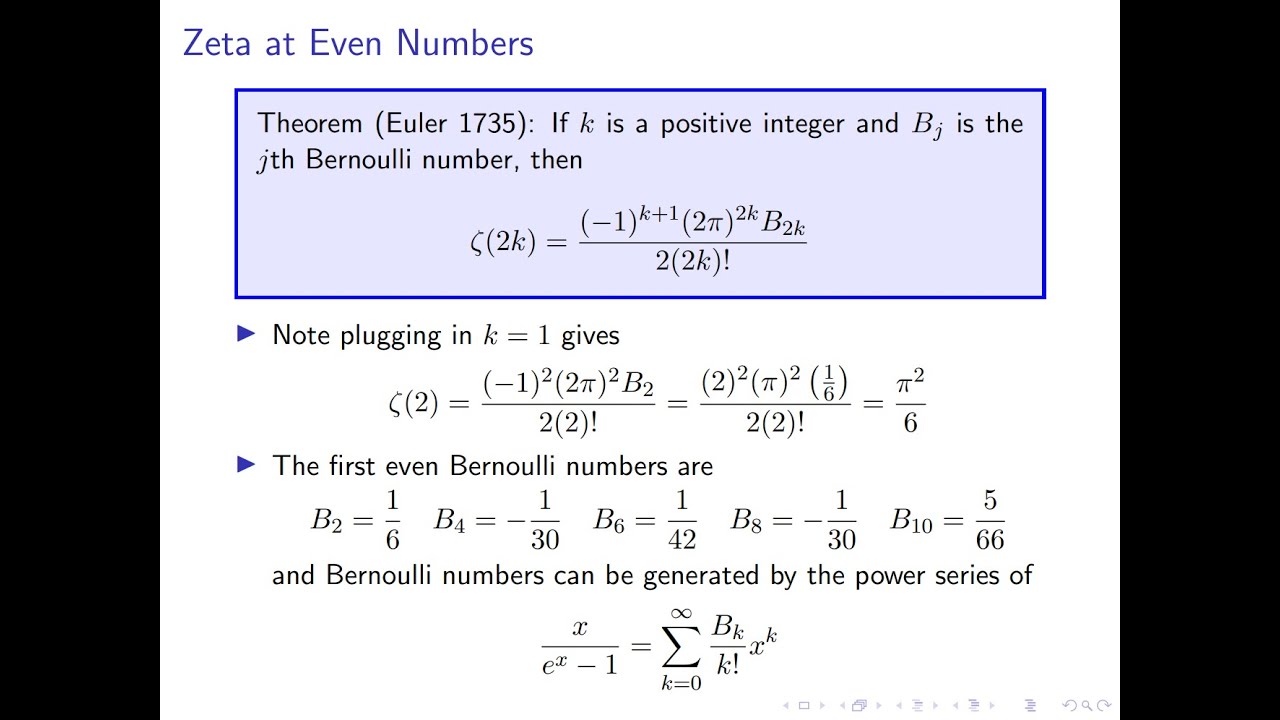 Zeta Explained #12: The Explicit Formula for Zeta at Even Integers