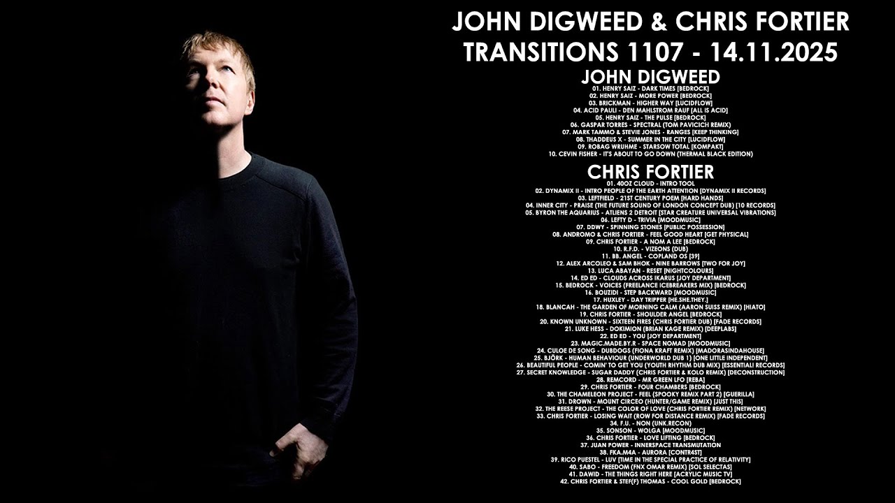 JOHN DIGWEED (UK) & CHRIS FORTIER (USA) @ Transitions 1107 14.11.2025