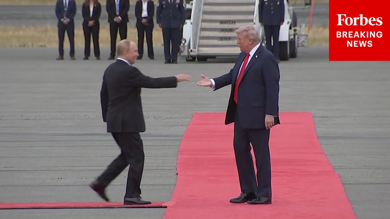 BREAKING NEWS: Trump Shakes Putin's Hand As Both Arrive In Alaska For Russia-Ukraine Peace Talks