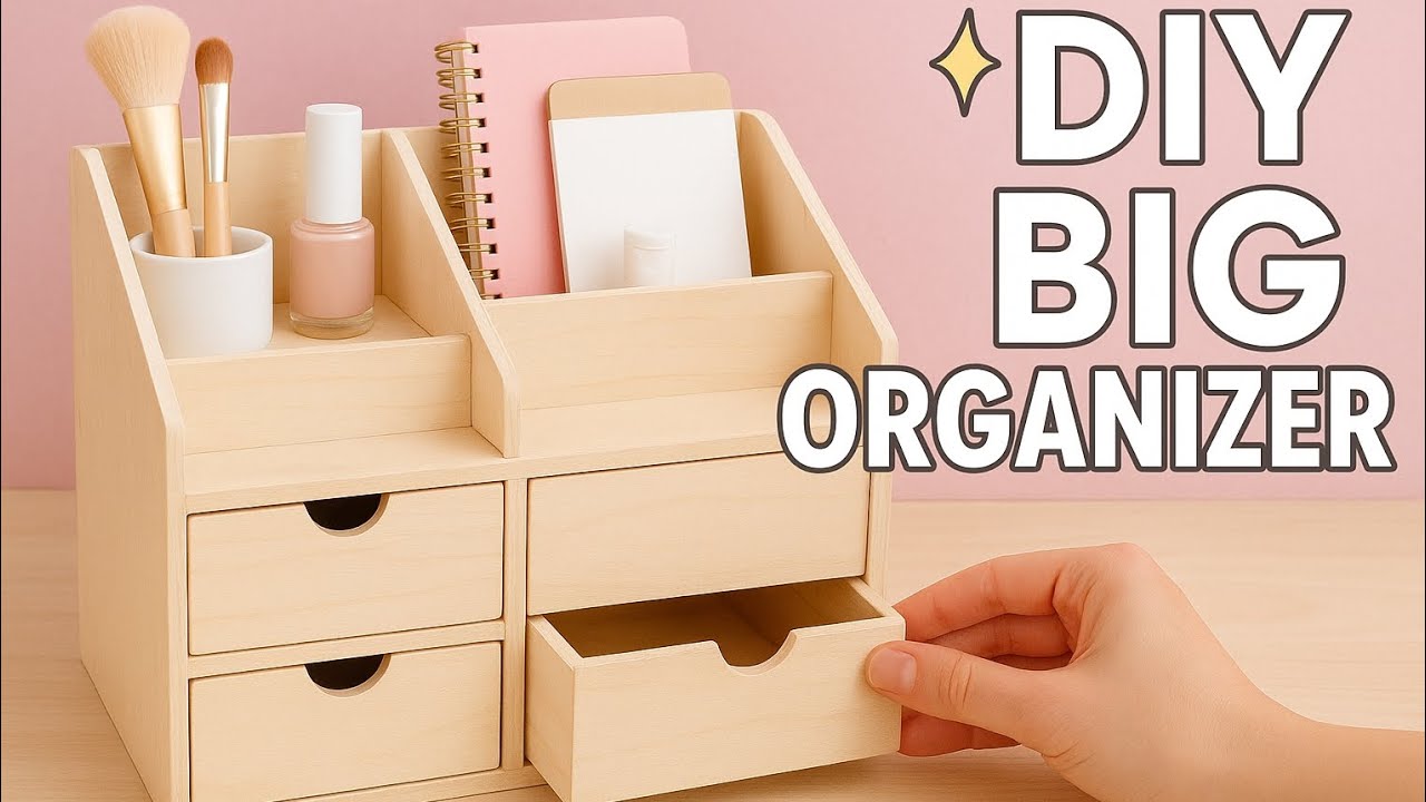 Diy cardboard organizer | How to make organizer 😳🥰@Dipti's Craft Diary 