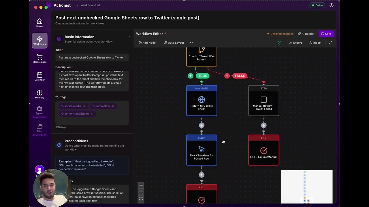 Action Model Workflow Editor - No-Code AI Automation Tool (Sneak Peak)