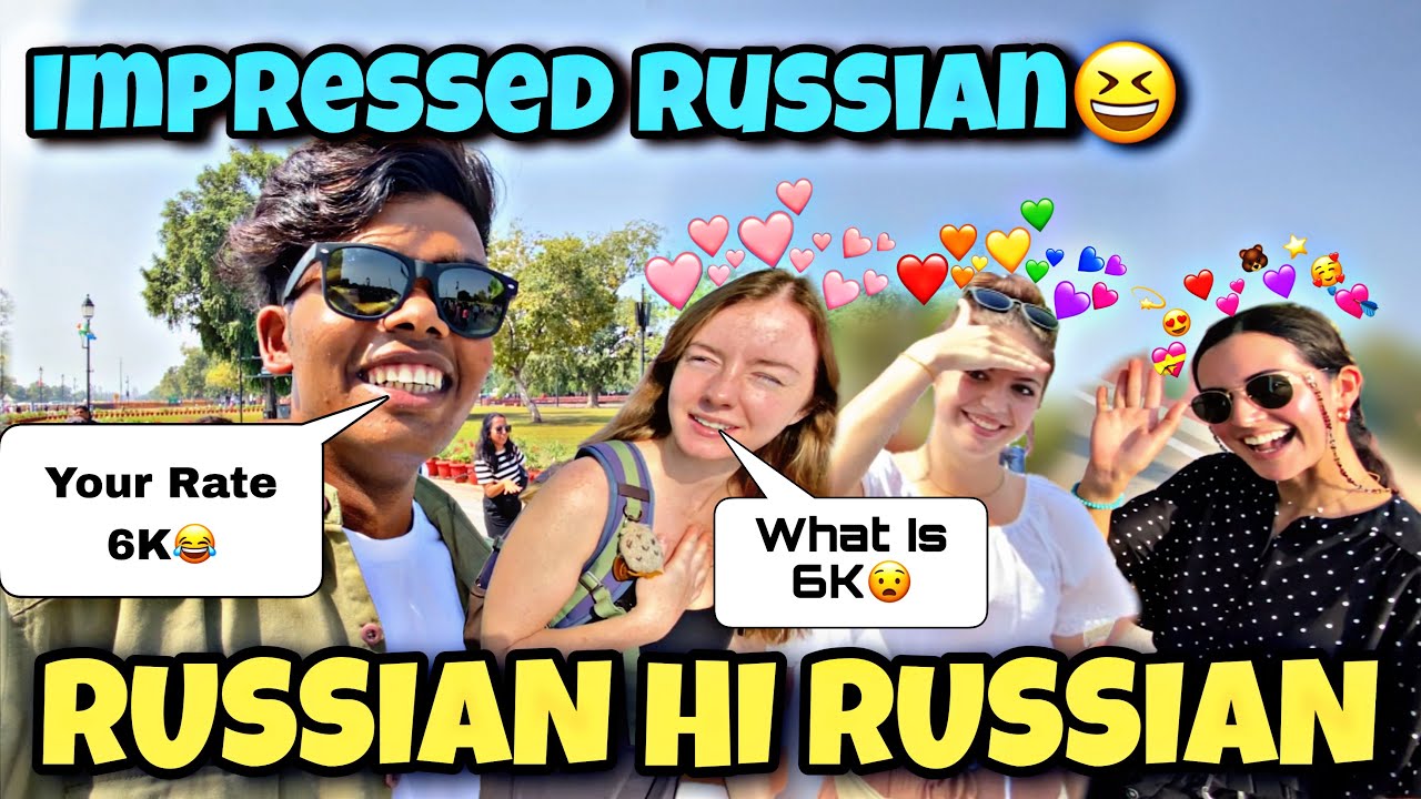 India Gate Par Russian Hi Russian 😍 Rate 6000 Rs 😂 Ro Vlogs Rider.