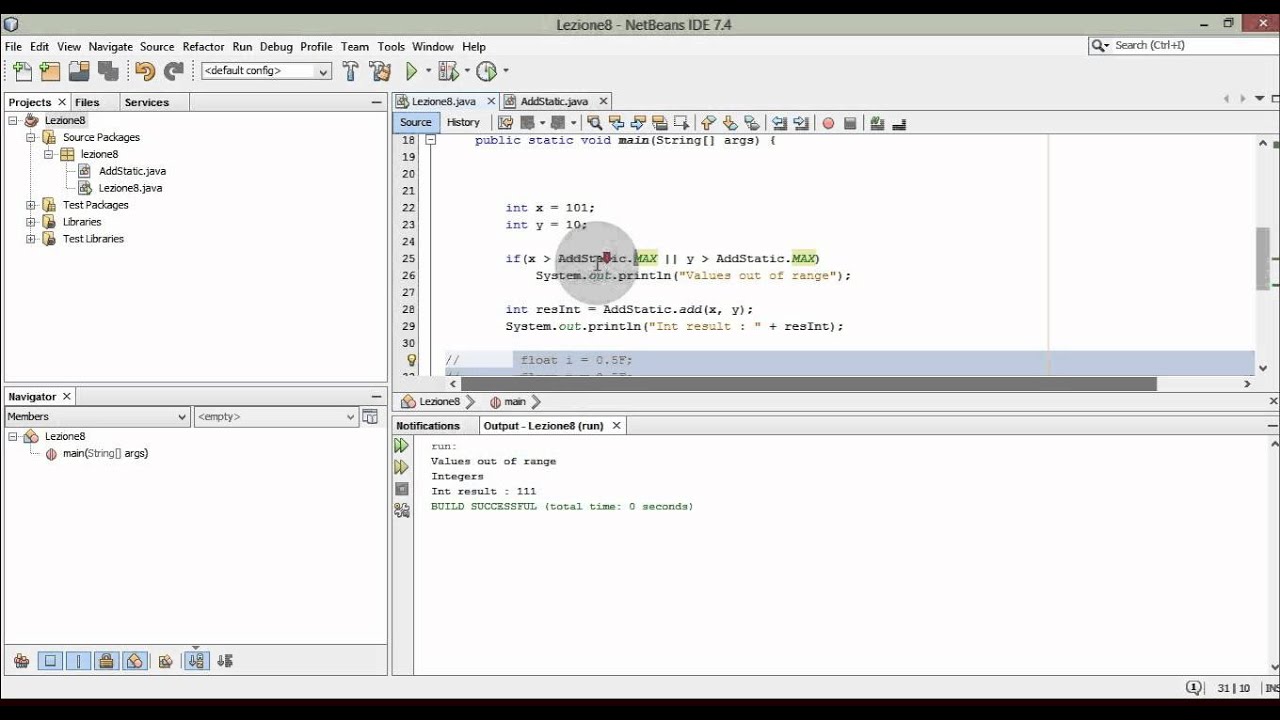 Lezione #8 : Utilizzo della keyword static - Corso Base Java