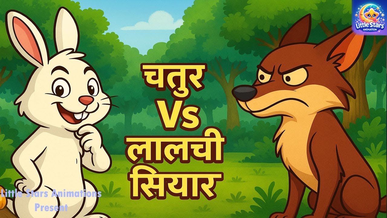 चतुर खरगोश और लालची सियार 🐰🦊 | नई पंचतंत्र कहानी | Moral Story in Hindi for Kids