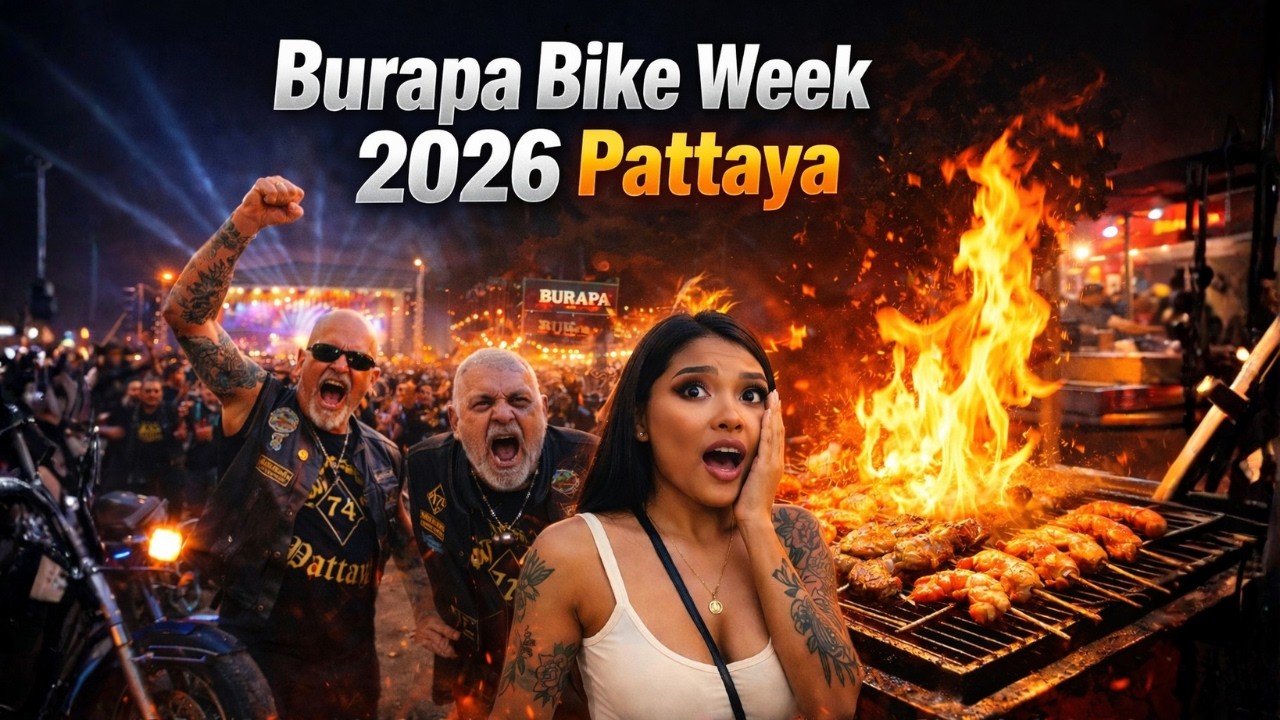 Burapa Bike Week 2026 Pattaya — Hundreds of Bikers & Street Food Chaos