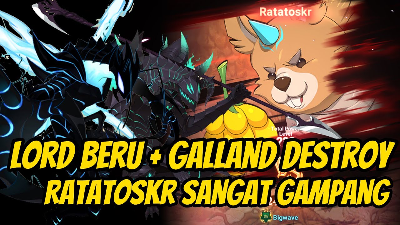 Beru + Galand Terlalu OP Cik !! Destroy Ratatoskr NO HR + Equip UR Beru !! - 7DS X Solo Leveling