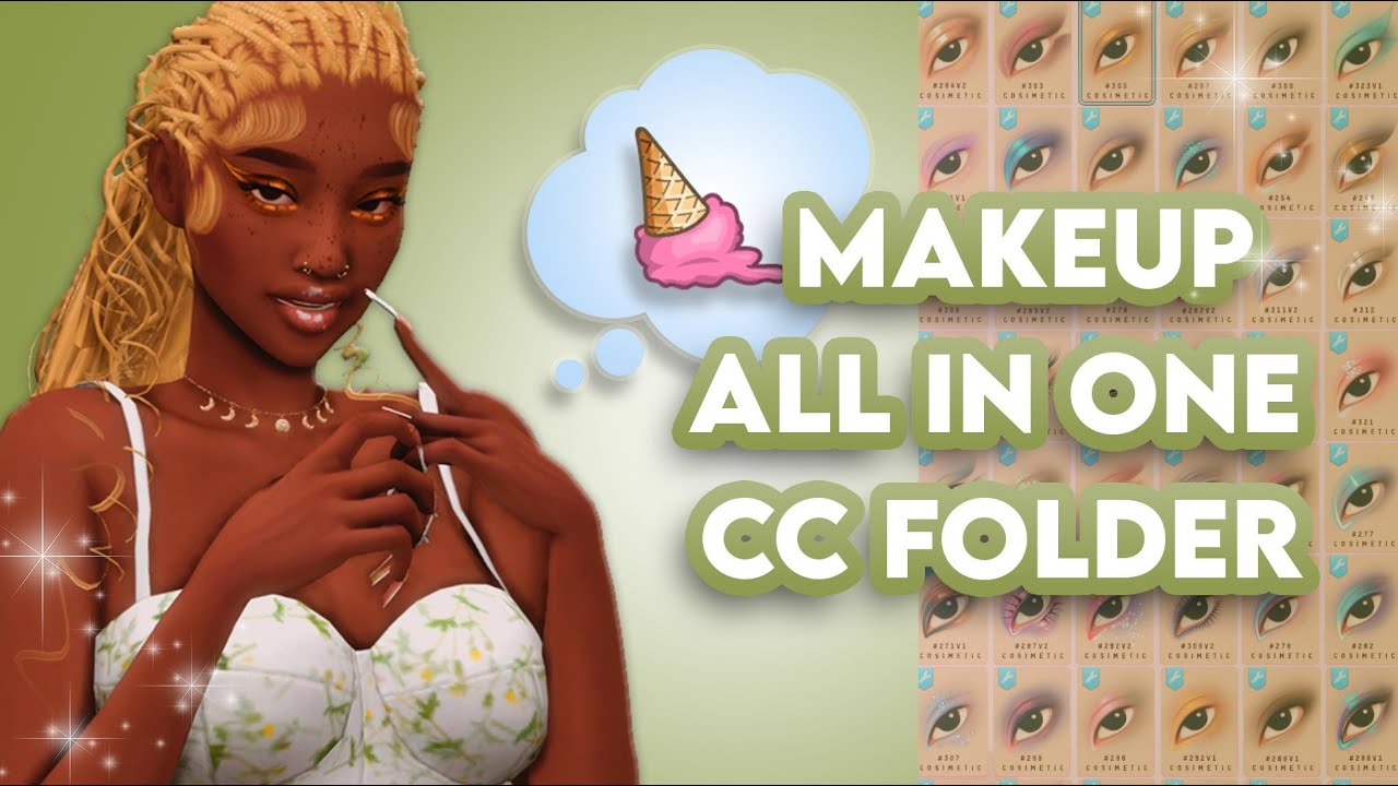 Sims 4| Personal Makeup All In One CC Folder Public