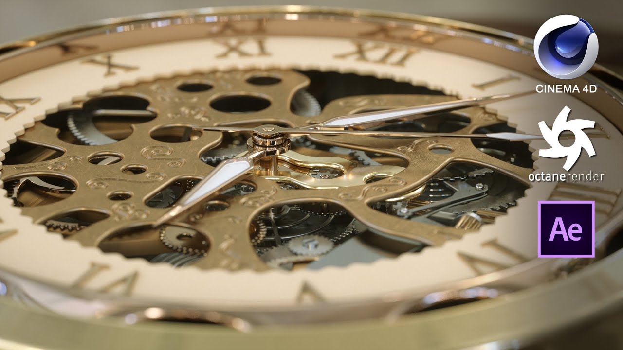 The Golden Watch Animation with Breakdown (Cinema4D + Octane)