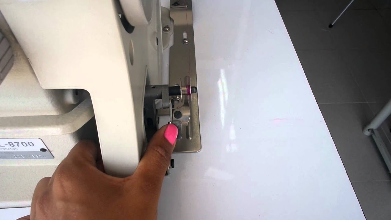 Como llenar carrete en Maquina Industrial Recta