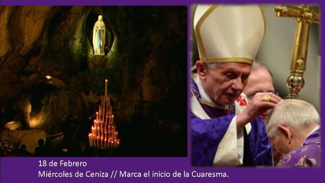 Rezo del Santo Rosario desde Lourdes. Hoy 18 de febrero Miércoles de Ceniza.